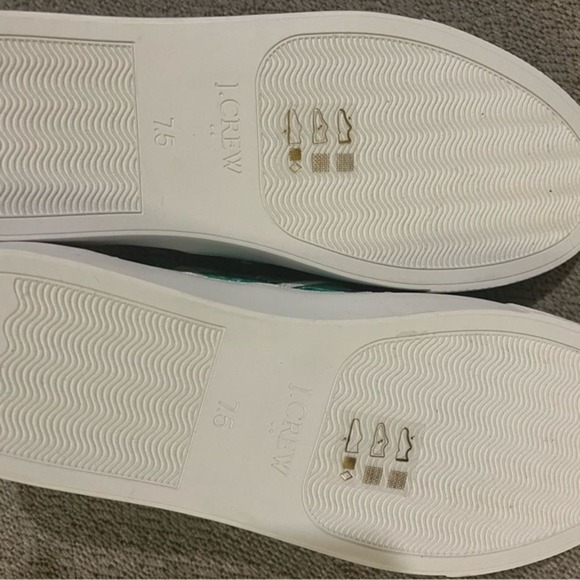 J.Crew Tropical Palm Leaf Print Slip-On Sneakers Canvas Summer Casual Shoes - Picture 7 of 7